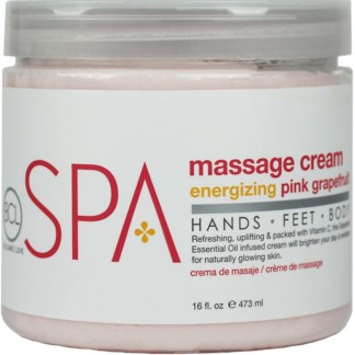 BCL Spa Energizing Pink Grapefruit Massage Cream, 473ml