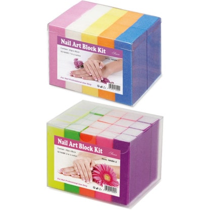 Nail Buffer Packs, Assorted Colours, 20/Pack