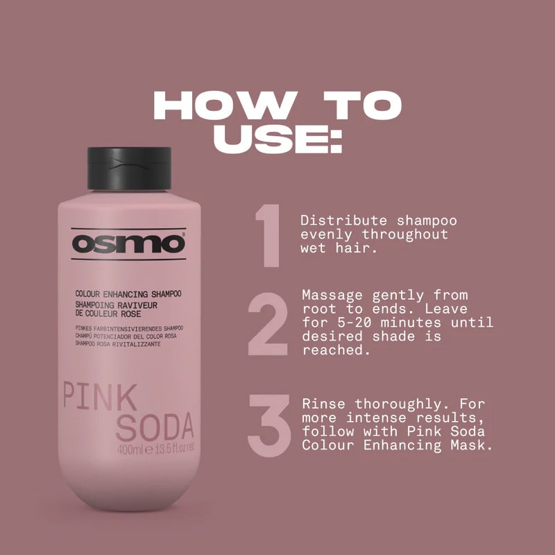 OSMO Pink Soda Colour Enhancing Shampoo 2